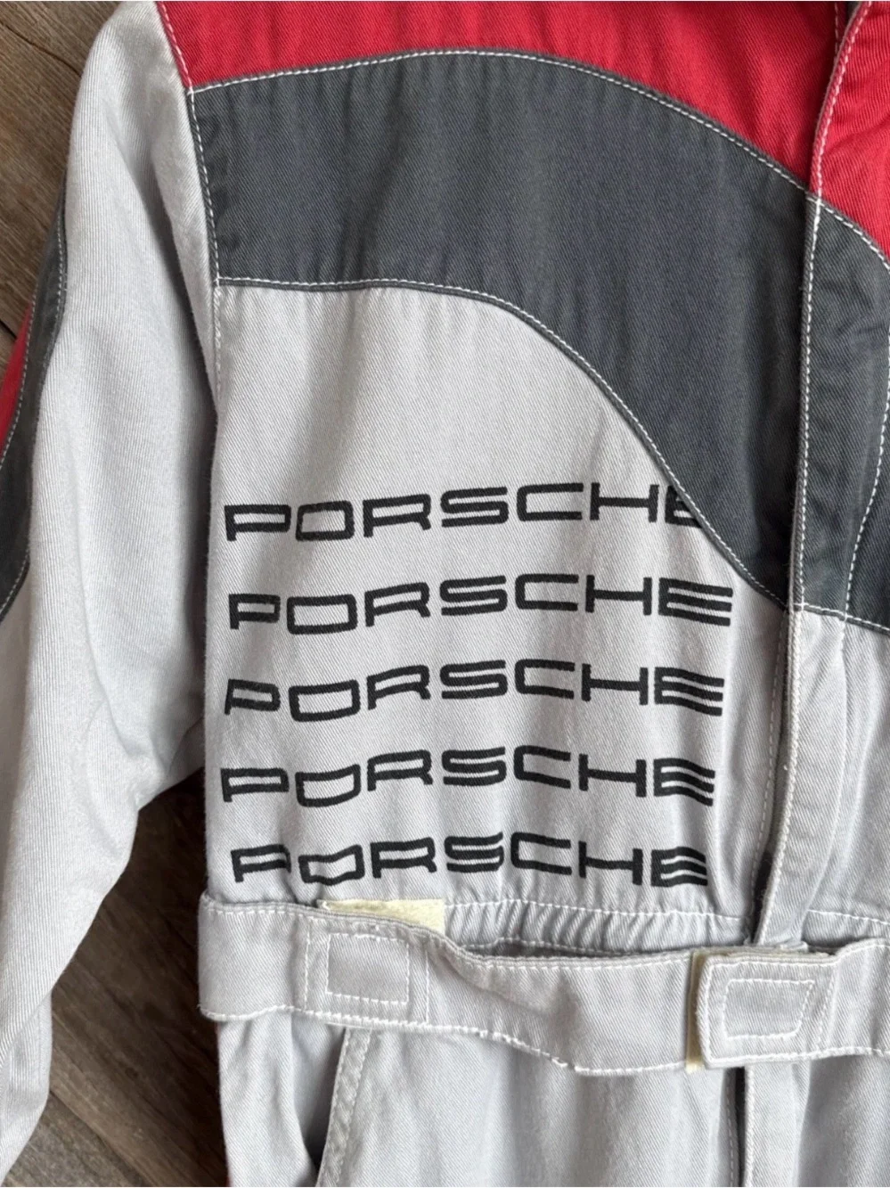 Porsche Design Kids One-Piece Bodysuit in Red, Gray, White